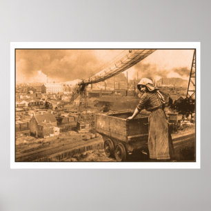Poster Photo vintage de charbonnage