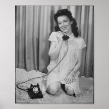 Poster photo vintage de la fille