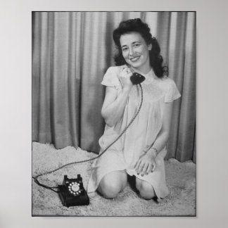 Poster photo vintage de la fille