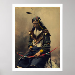 Poster Photo vintage de l'affiche de Cherokee Man with Bo