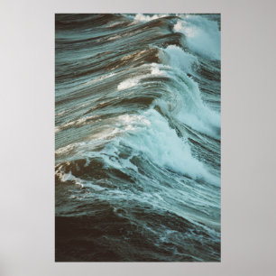 POSTER PHOTO VINTAGE DES VAGUES
