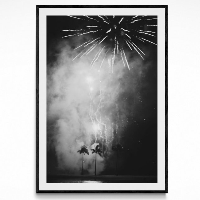 Poster photo Waikiki Fireworks (Créateur téléchargé)