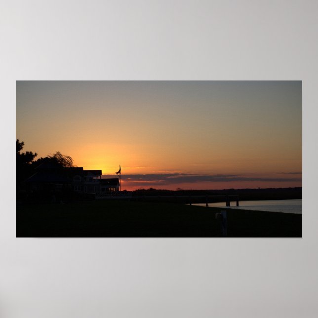 Poster photo Waterscape Sunset (Devant)