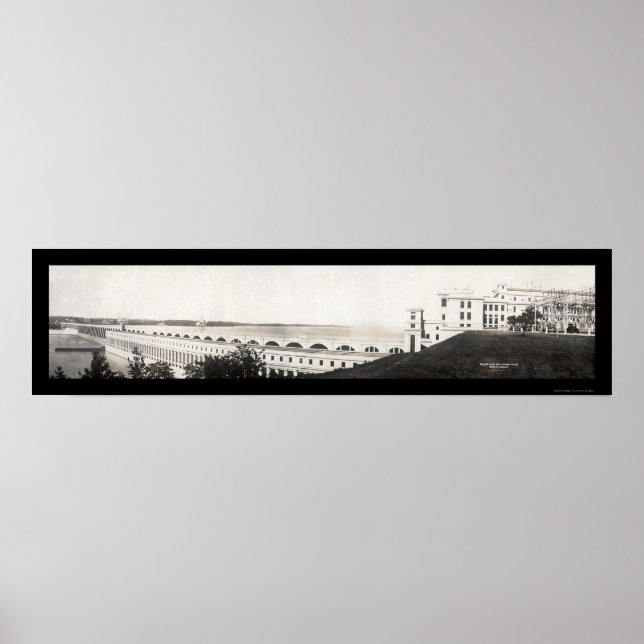 Poster Photo Wilson Dam Power House 1933 (Devant)