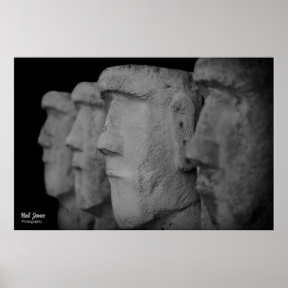 Poster Photographe de four stone heads poster.