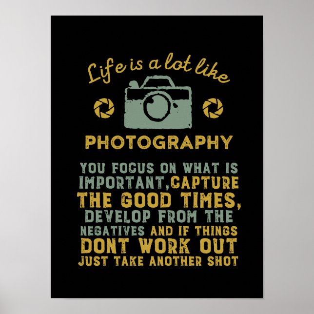 Poster Photographe Inspiré Se Développer À Partir De Néga (Devant)