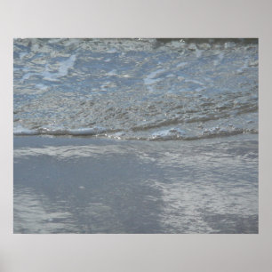 Poster Photographie abstraite de l'eau clapotant sur la p