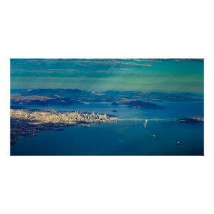 Poster Photographie aérienne de la Baie de San Franciso