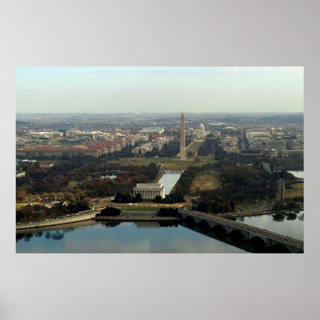 Poster Photographie aérienne de Washington DC (Devant)