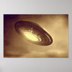 Poster Photographie ancienne d'un OVNI