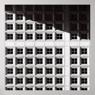 POSTER PHOTOGRAPHIE ARCHITECTURALE DU BÂTIMENT BLANC