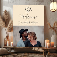 Photographie beige monogramme mariage signe de bie