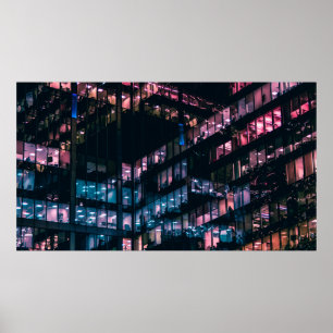 POSTER PHOTOGRAPHIE D'ARCHITECTURE DE BÂTIMENT AVEC DES P