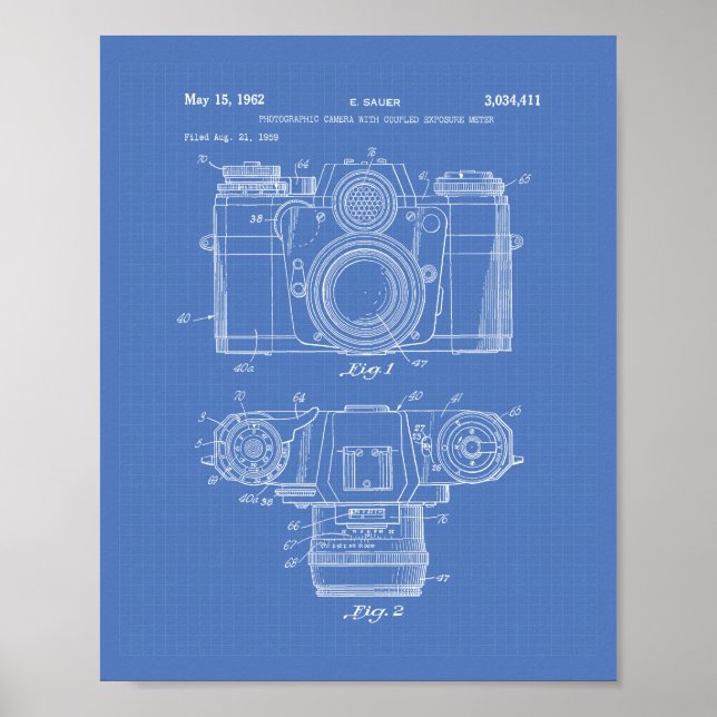 Poster Photographie de 1959 Brevet d'art - Plan directeur (Devant)