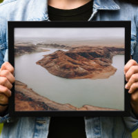 Photographie de canyon et de drone de rivière. Fal