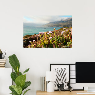 Poster Photographie de fleurs de l'océan Pacifique
