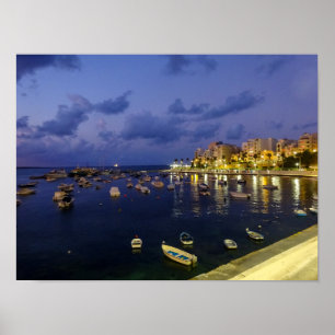Poster Photographie de la baie de Saint-Paul à Malte la n