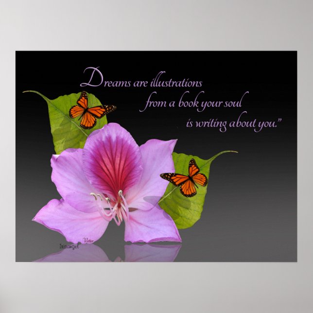Poster Photographie de l'art de la fleur d'orchidée Inspi (Devant)