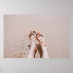 Poster Photographie de mise au point sélective des pieds 