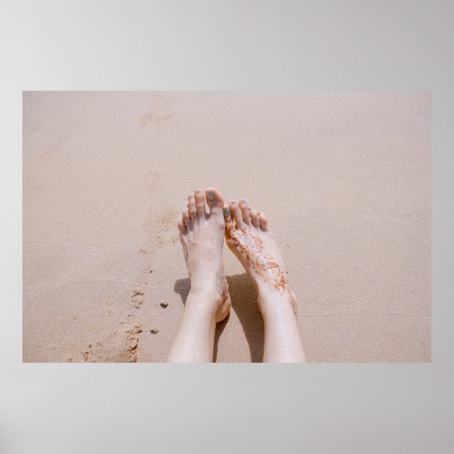 Poster Photographie de mise au point sélective des pieds  (Devant)