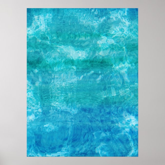 Poster Photographie de piscine d'eau bleu turquoise (Devant)