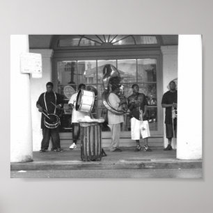 Poster Photographie de quartier français de jazz-band de