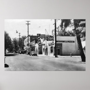 Poster Photographie de vue de rue principale d'Arlington,