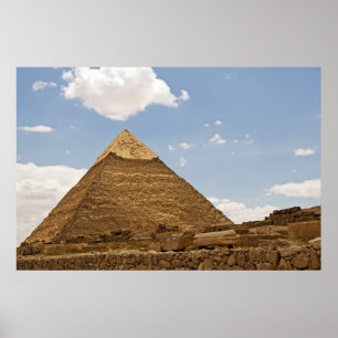 Poster Photographie des pyramides de Gizeh