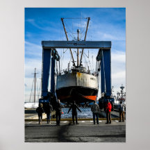 Photographie du chantier naval du port de Port Tow