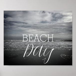 Poster Photographie du jour de la plage Photo Nuageux bro