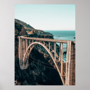 POSTER PHOTOGRAPHIE DU PAYSAGE DU PONT EN BÉTON GRIS