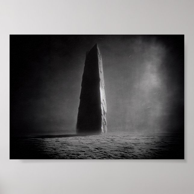 Poster Photographie d'un monolithe tiré du Rover de la lu (Devant)