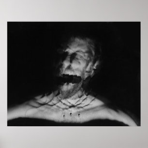 Poster Photographie en noir et blanc de cri