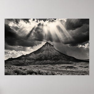 Poster Photographie en noir et blanc du Sleeping Ute Moun