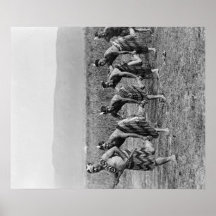 Poster Photographie maorie de danse de guerre