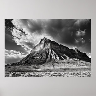 Poster Photographie noir et blanc de Sleeping Ute Mountai