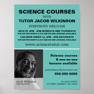 Poster Photographie personnalisée, Cours de sciences Adve