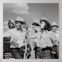 Photographie vintage de Cowgirl et de Cowboy