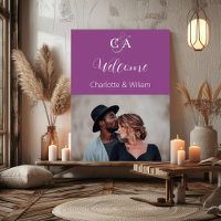 Photographie violette monogramme mariage signe de