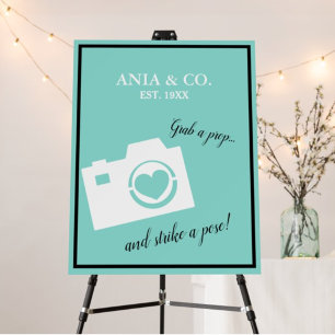 Poster Photomaton de mariée Accessoires de selfie Panneau