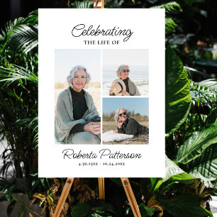 Poster Photos de célébration de la vie, Bienvenue à la cé