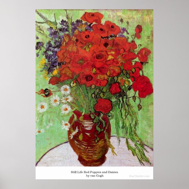 Poster Photos et marmites rouges de Still Life par van Go (Devant)