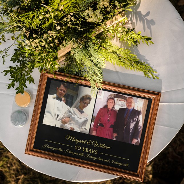 Poster Photos Or Texte Anniversaire Photo (Créateur téléchargé)