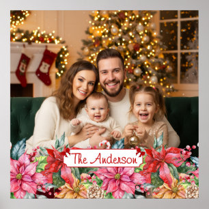 Poster Photos personnalisés avec une bordure florale de p