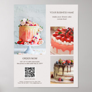 Poster Photos personnalisés Scanner le code QR Menu Boula