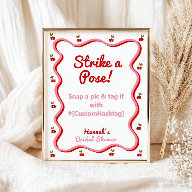 Poster Photothèque Retro Cherry Fête des mariées panneau (Créateur téléchargé)