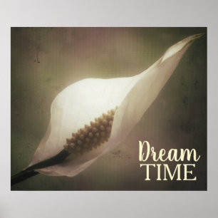 Poster Phrase du temps de rêve photo Peace Lily
