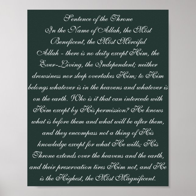 Poster Phrase du trône (Devant)