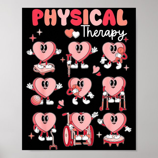 Poster Physical Therapy Cute Candy Heart Valentines Pt Th (Devant)