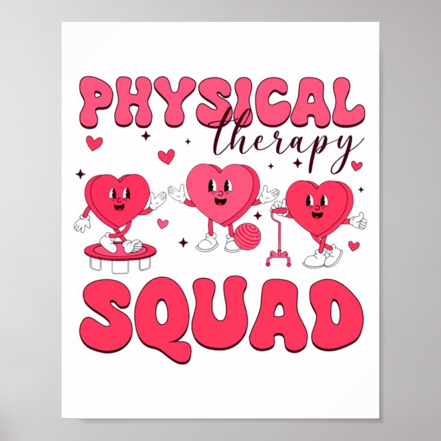 Poster Physical Therapy Squad Valentines Day Pt Pta Vale  (Devant)